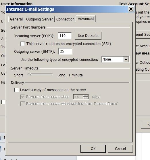 Step 6: This is the Outgoing Server tab and this will help you to be able to send email; make sure that you have The box