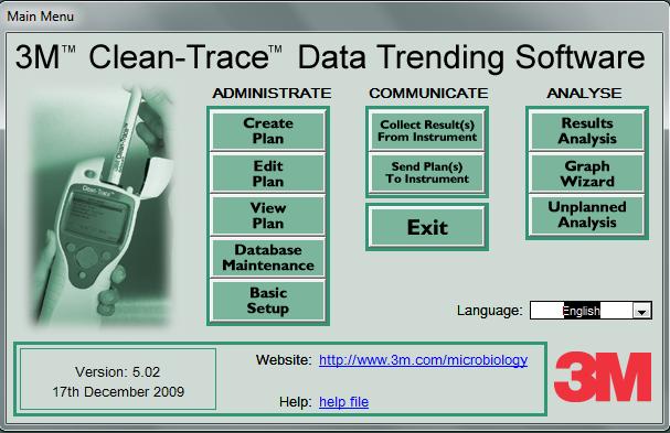 Connecting the 3M Clean-Trace Data Trending Software to the database in a