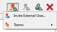 Invite an External User to Join a Session Within a session, a user can request an external user to participate in a session one time only.