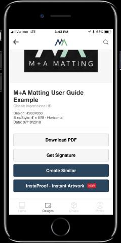 M+A Mobile App User Guide P age12 View Submitted Designs Once