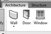 Building Information Modeling and Revit Basics 72. Activate the Architecture ribbon. Select the Wall tool from the Build panel. 73.