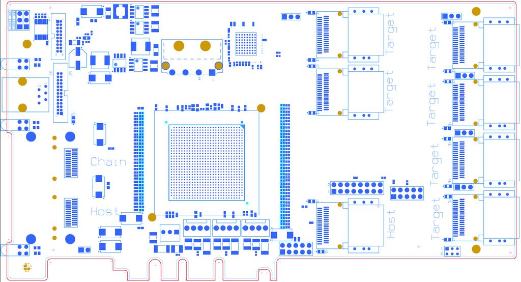 A33606-PCI-01 Characteristics 3 A33606-PCI-01 Characteristics Board Outline The A33606-PCI-01 board outline is shown below. Key interfaces are highlighted.