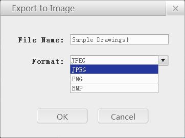 2.2.6 Export to Image Click Export to Image button and select the first and second point according to prompt, and Export to Image dialog box will be displayed.