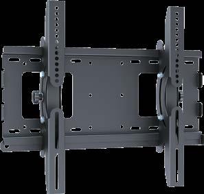 from wall 83mm Tilt range ±15 * Anti theft secure mounting Longer vertical rails allow height adjustment for TV **