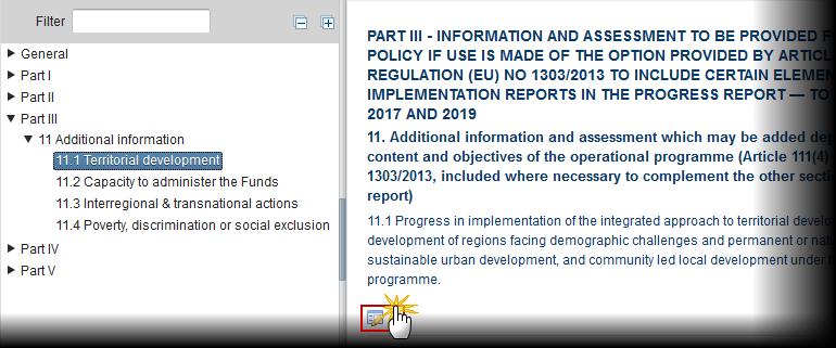 3. Part III Information and assessment to be provided for cohesion if use is made of the option provided by Article 111(4) of Regulation (EU) No 1303/2013 to include certain elements of the annual