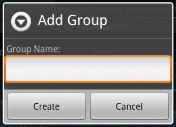 Mange Groups: This tab has feature of adding new groups, delete groups as well as create contact in selected group.