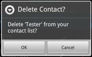 Update Contact: User can edit contact using following dialog.