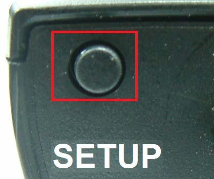 Push the SETUP button, and the PWR LED indicator will light