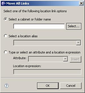 Managing Lifecycles 4. Select one of the location link options and enter the location to which you want to move all links when the document enters the state, as described in Table 26, page 99.