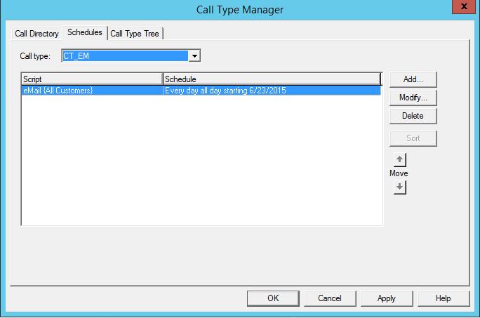 In the Call type field, from the dropdown list, select the same call type you selected in Step 13. b. Next, click the Add button.