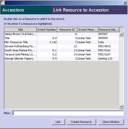 Multiple Resource IDs may be added to link the accession record to more than one archival description or resource record.