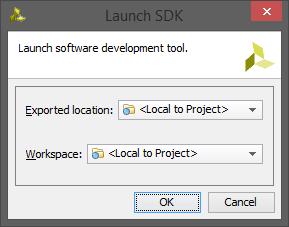 Figure 18. Launch SDK SDK should now be open. If only the Welcome panel is visible, close or minimize this panel to view the Project Explorer and Preview panel.