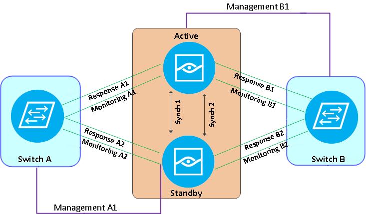 High Availability Pair Switch Connection Example (1/3) High