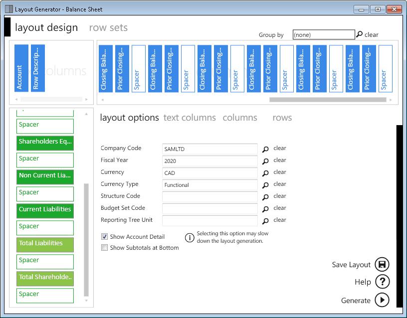 2.0 Sage Intelligence Concepts The Sage Intelligence Report Designer gives you two options to design your report layouts, the Layout Generator and the Task Pane.