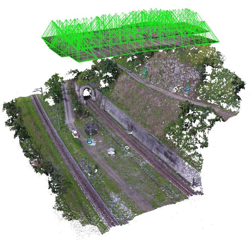 Average Ground Sampling Distance (GSD), which is also called spatial resolution, the distance between pixel centers as measured on the ground, was approximately 1.58 cm.