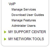 My VoIP Features To change your VoIP features, click on Manage Features.