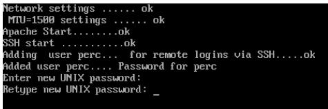 Choose a new UNIX root password.