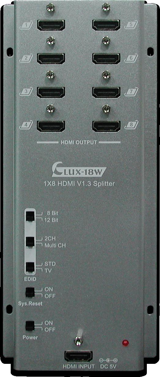 Bottom Panel 1 1. DC 5V: Plug the 5VDC power supply into the unit and connect the adaptor to AC outlet.