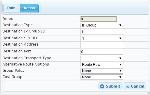 Windstream SIP Trunk with Genesys Contact Center Figure 3-51: Configure IP-to-IP Routing Rule for Terminating RemoteAgents2Genesys Action Tab 4.