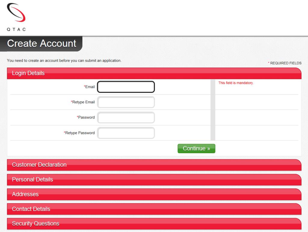 Create your account To create your account: enter your email address