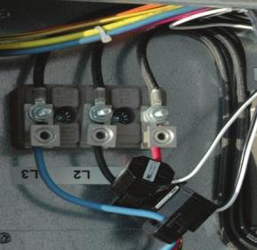 2 Legs of Load-Side Leads Locking Tab CT Molex Connector mated to one of the Controller Molex Connectors CTs CT secured around the load-side leads Fig.