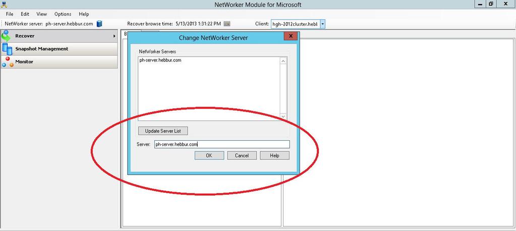 Recovering SQL Server, Exchange Server, and SharePoint Server Items from a Hyper-V Virtual Machine Figure 29 Change