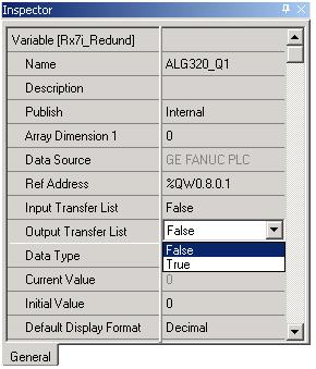 5.5 Adding Individual Variables to the Transfer Lists Individual variables can be configured as transferred variables in the input transfer list and/or the output transfer list.