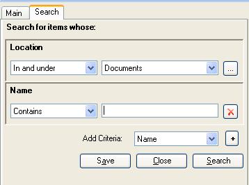To use the Search functionality: 1. Highlight the folder at the level you wish to search (such as everything under the Documents folder). 2.