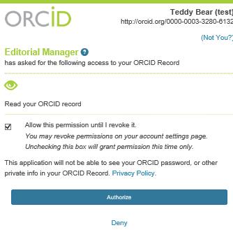 If you do not have an ORCID id yet, you can create an ORCID id via the Register Now link on the ORCID page.