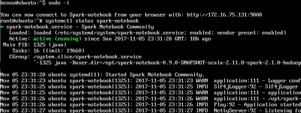 FAQ SparkNotebook is not responding 1. test your network with ping 192.168.56.101 a. no ping=network problem please check prerequisites b. login on console with kensu / kensu (or with ssh) 2.