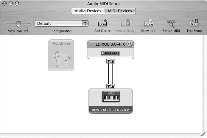 MIDI settings You must perform this setup if you want to use MIDI. 1. Open the Applications folder of your Macintosh hard disk.