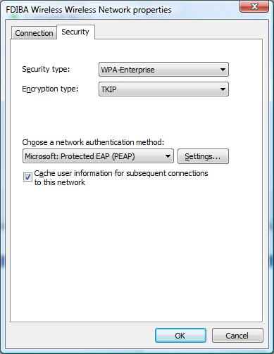 In the Choose a network authentication method