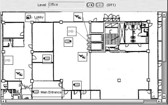 Map Tool To make it easier to access cameras and other devices, the system can contain maps and floor plans.