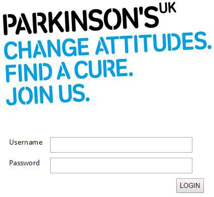 ACCESSING THE SITE To access the system please go to www.parkinsons.org.uk/templates 1.
