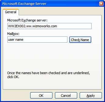 7. If you are repeatedly prompted for the mail profile, instruct Outlook to always use your