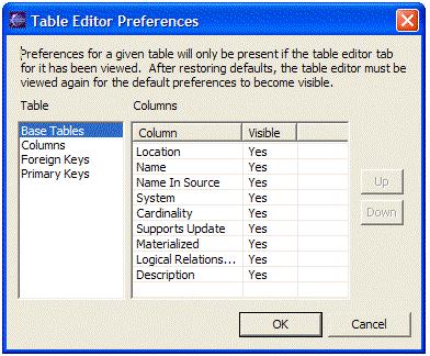 The settings can also be accessed by right-clicking on the table editor and selecting Table Editor Preferences.