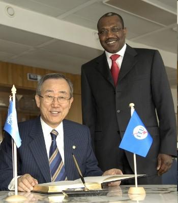 The ITU INTERNATIONAL TELECOMMUNICATION UNION UN Secretary-General Ban Ki-moon ITU Secretary-General Hamadoun Touré United