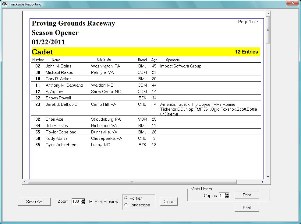 Chapter 3 42 Viewing Reports Most of the reports you create in Trackside are viewed in the same window. This window allows you to print the reports to meet your specific needs.