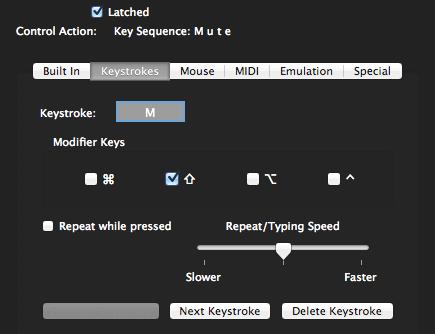 Some key/modifier combinations may be intercepted by the operating system before they reach the Inspector window.