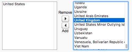 Country Specific Settings Configuration The country specific settings allow you to configure the validation rules that you have set on your address blocks on a per country basis.