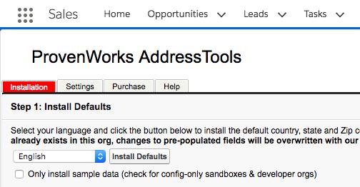 Once the Remote Site Setting has been saved, open the Salesforce App Launcher then select AddressTools