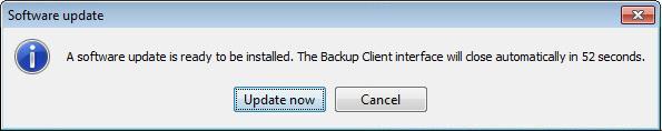 4. Updating Backup Clients Backup Clients are usually set up to be updated automatically but the process can be carried out manually.