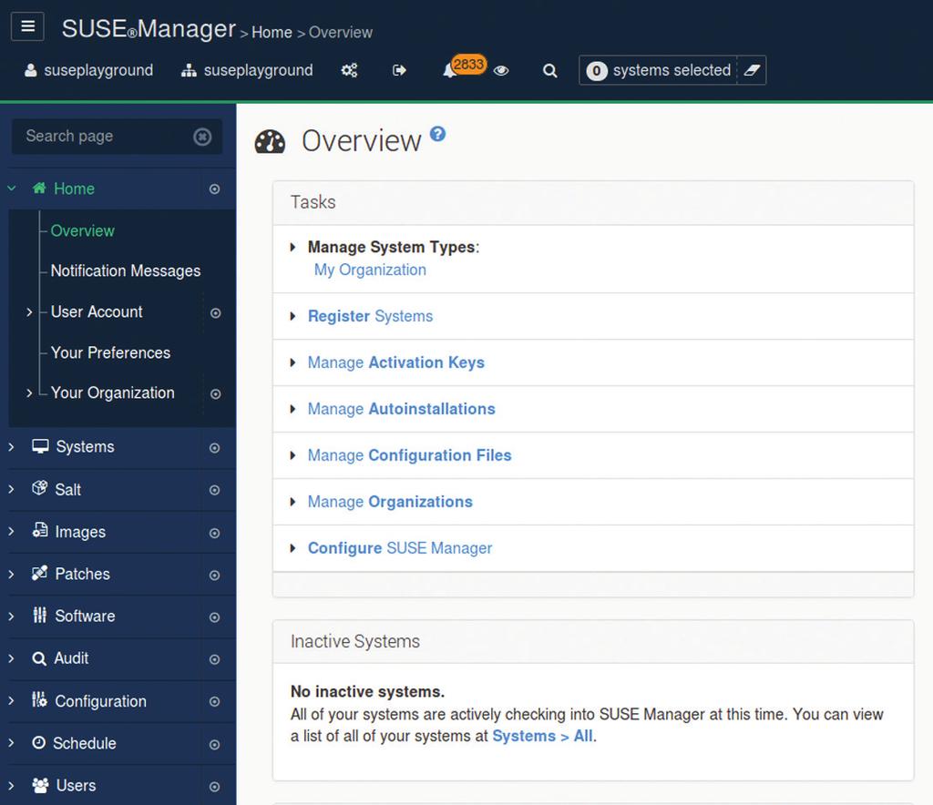 How SUSE Manager Works As shown in the figure, SUSE Manager 3.2 has a modular architecture based on mature, powerful open source servers and communication protocols.