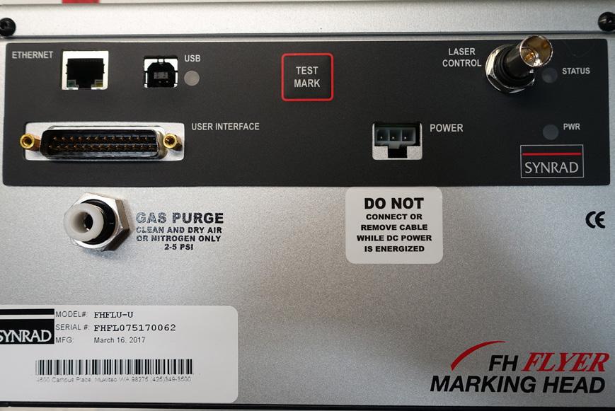 Marking Head s laser control port. BNC Connector 4.
