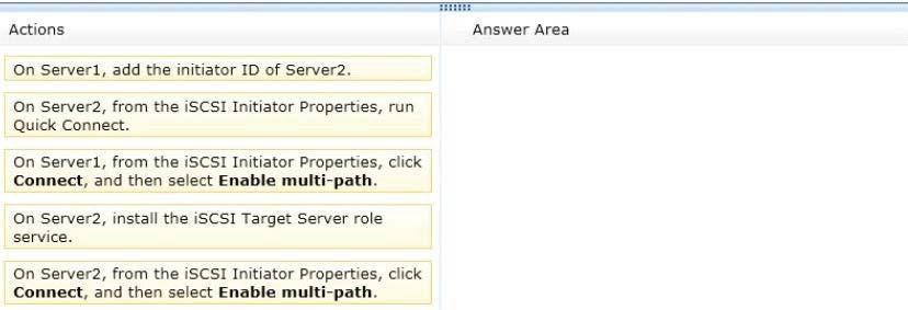 Correct Answer: QUESTION 34 Your network contains an Active Directory forest named contoso.com. All servers run Windows Server 2012 R2. The forest contains two servers.