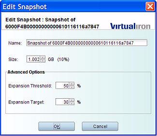 Edit Snapshot Dialog Box Step 6. Make your changes and click OK.