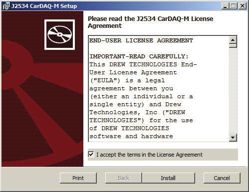 Updating the CarDAQ-M Drivers on your PC Unplug CarDAQ-M s cable from your PC before completing the steps below. To update the CarDAQ-M drivers on your PC: 1.