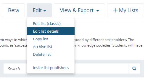 Activity 2: Changing the privacy settings on your list When you create a new list, the default setting for the list is public.
