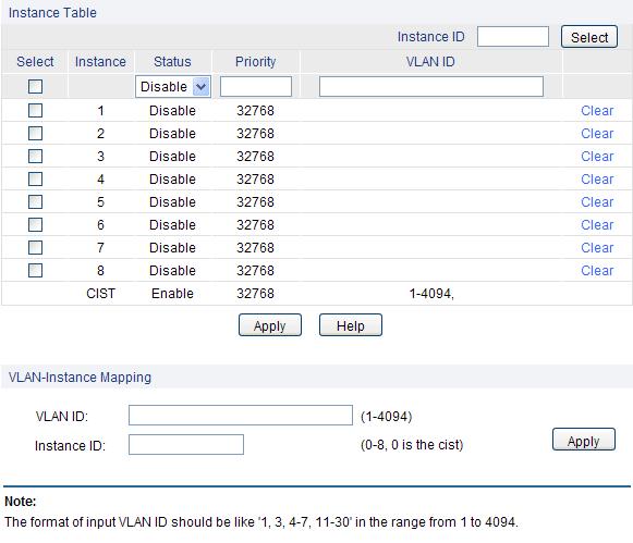 Figure 7-7 Region Config The following entries are displayed on this screen: Region Config Region Name: Revision: Create a name for MST region identification using up to 32 characters.