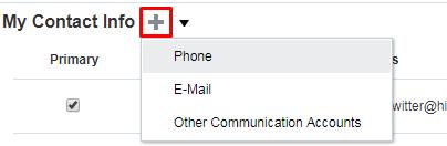 My Details: Edit My Contact Information. To edit your contact information, click the create + icon next to My Contact Info. Select Phone or Email.